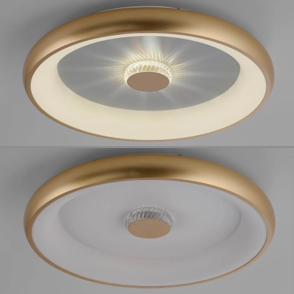 Round ceiling lamp Vertigo brass Ø 61.5cm Just Light 4043689995096