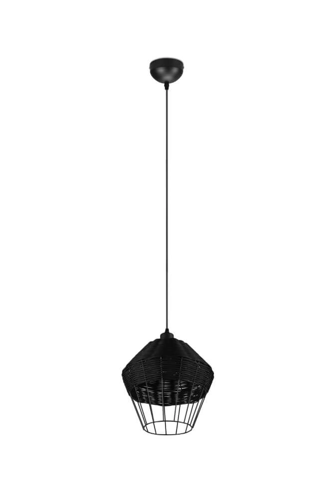 Pendant lamp Borka black rattan