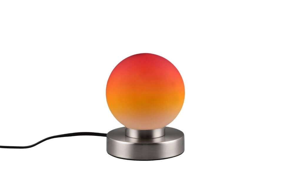 Table lamp Prinz Ii nickel with orange glass Trio 4017807551419