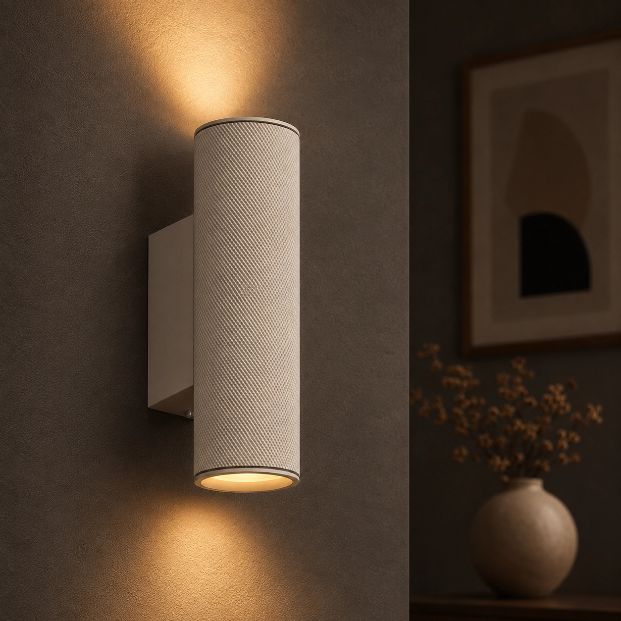 Wall spot structure Rocco Sand with black