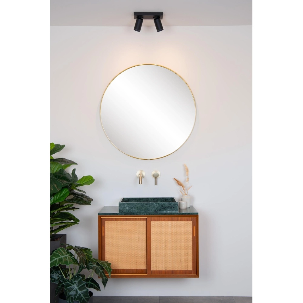 Ceiling spotlight Taylor IP44 2-light black Lucide 5411212092632