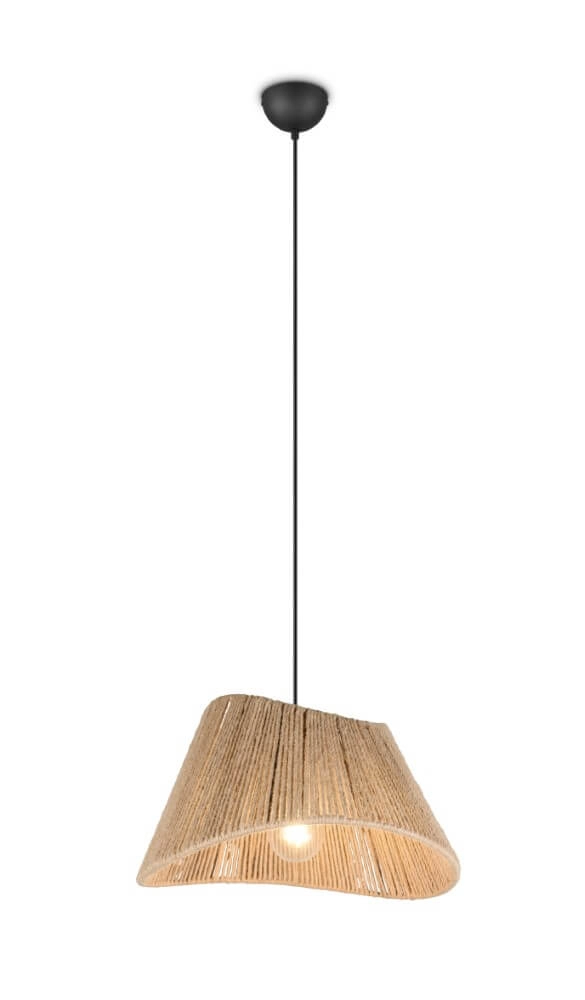 Japandi pendant lamp Valerie rattan Ø 52cm