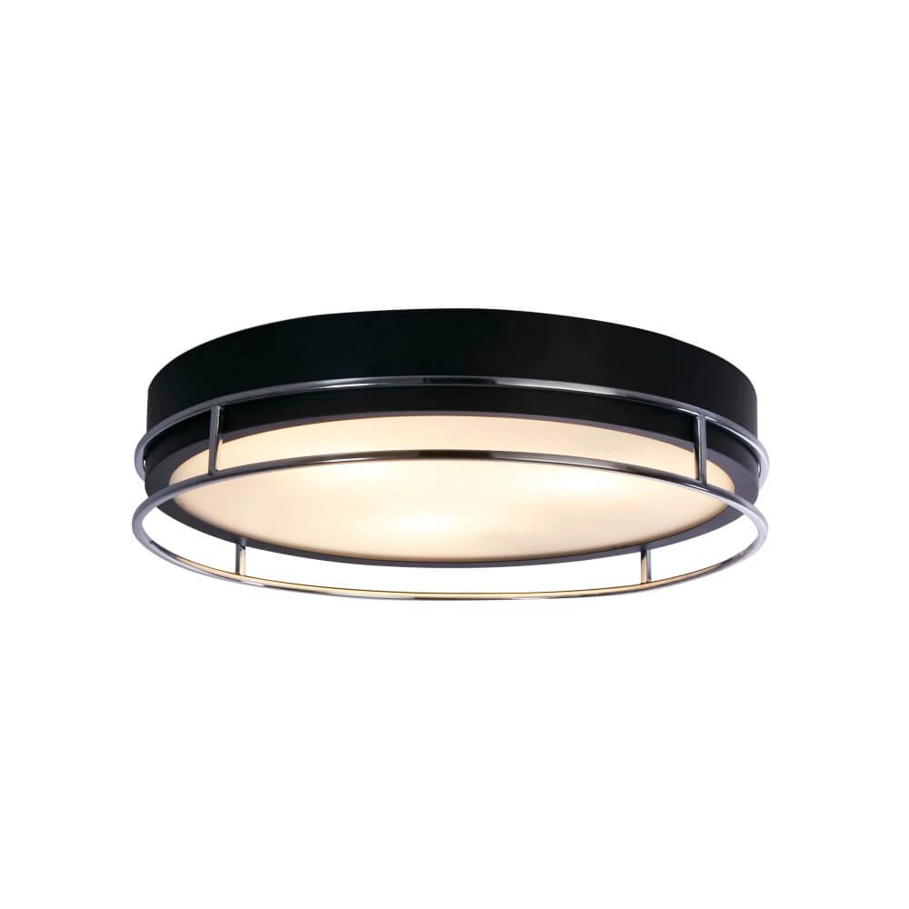 Design ceiling lamp Pheonix Ø 40cm black with silver Searchlight 5053423251028
