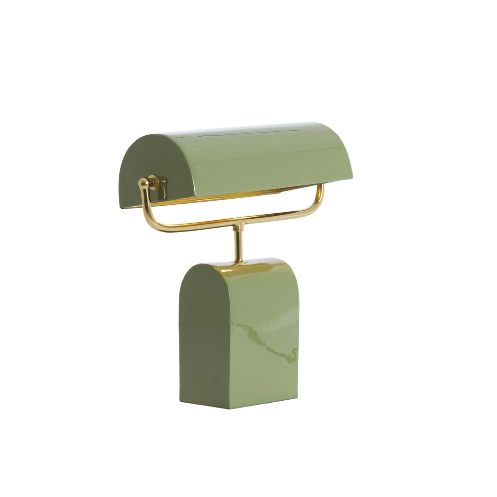 Light green desk lamp Cardona with gold - 1x E27 Light & Living 8717807816261