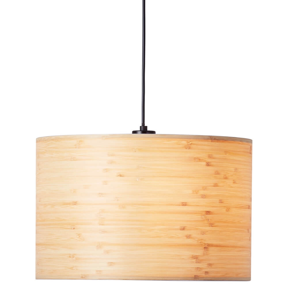 Pendant lamp Romm black with wood brown