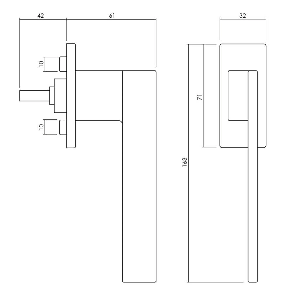 Design window handle Living chromium Olivari 8714186478974
