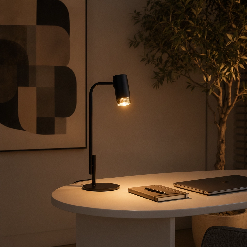 Desk lamp Nessi black with gold