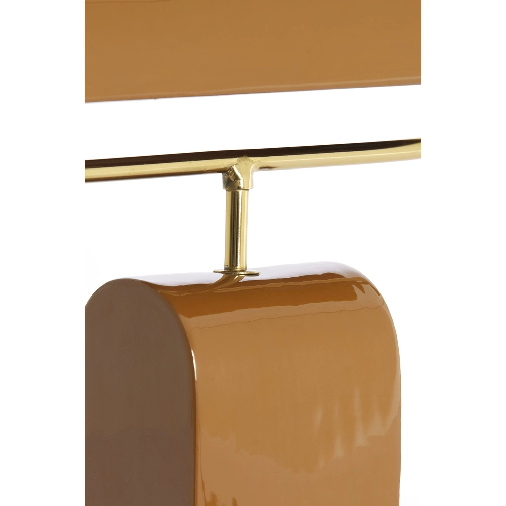 Brown desk lamp Cardona with gold - 1x E27 Light & Living 8717807816278