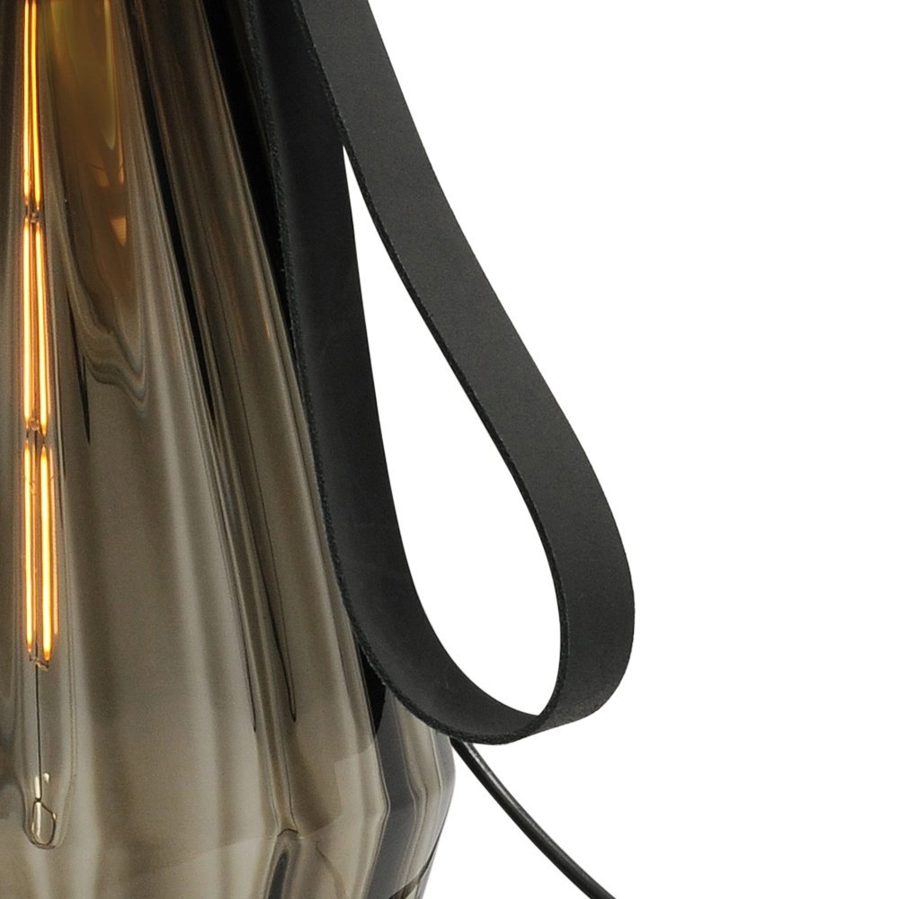 Table lamp black Diamond 40cm with smoke glass Masterlight 8718121259208