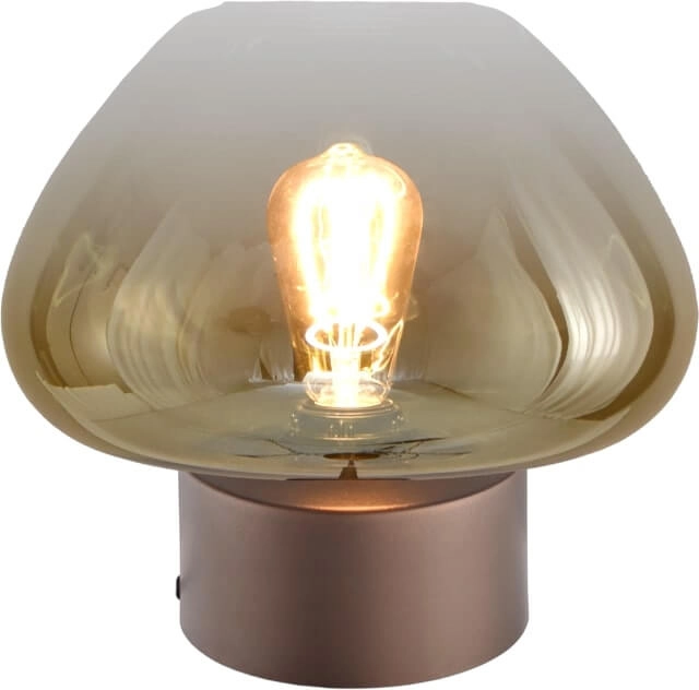 Table lamp Genua brown with gold glass Ø 29cm