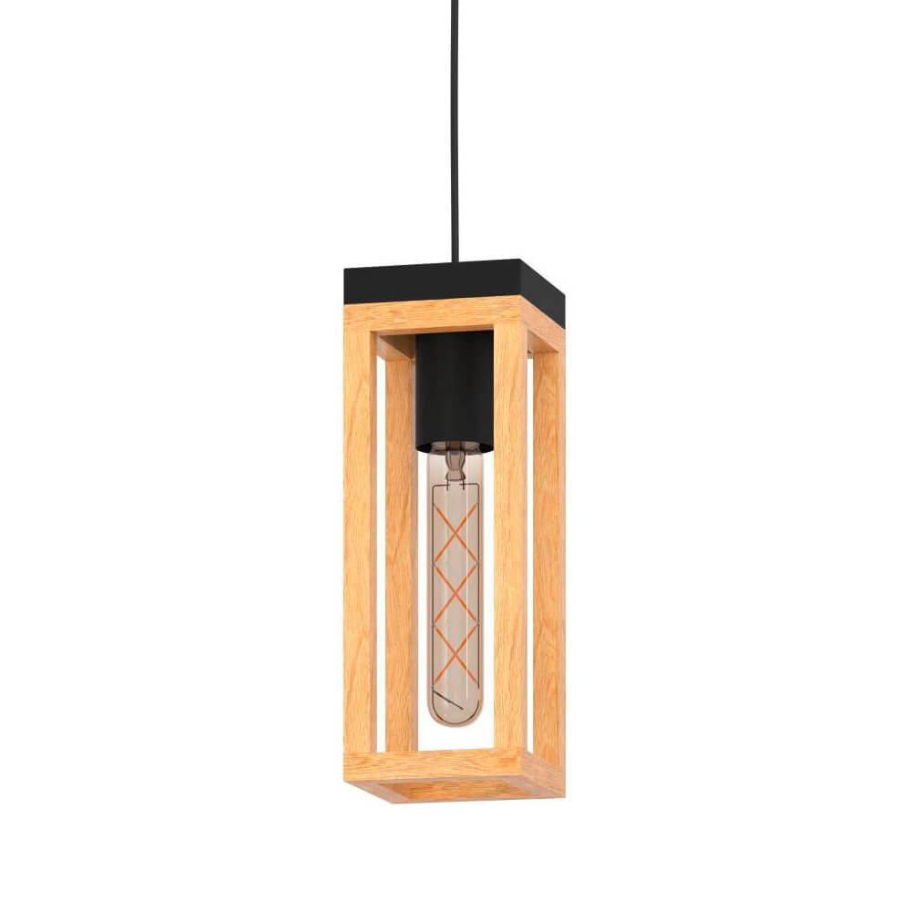 Wooden hanging lamp Nafferton