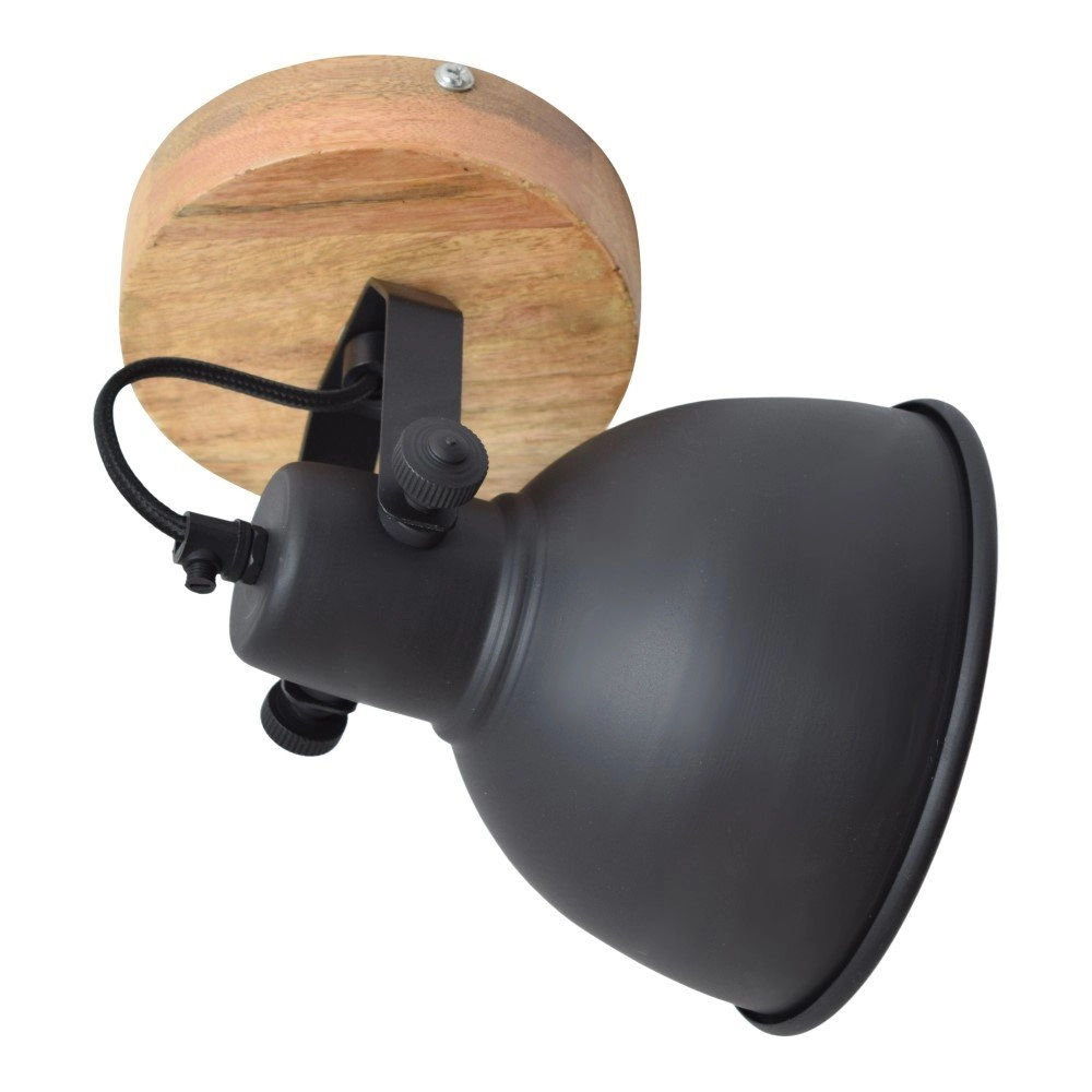 Ceiling spotlight Woody Ø16 single vintage black Urban Interiors 8719325467161
