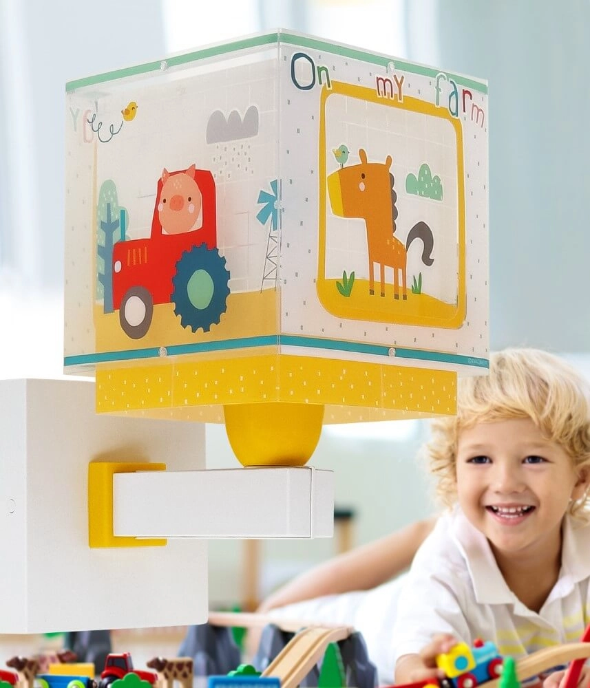 Children's room wall lamp My Farm yellow with white Dalber 8420406634098
