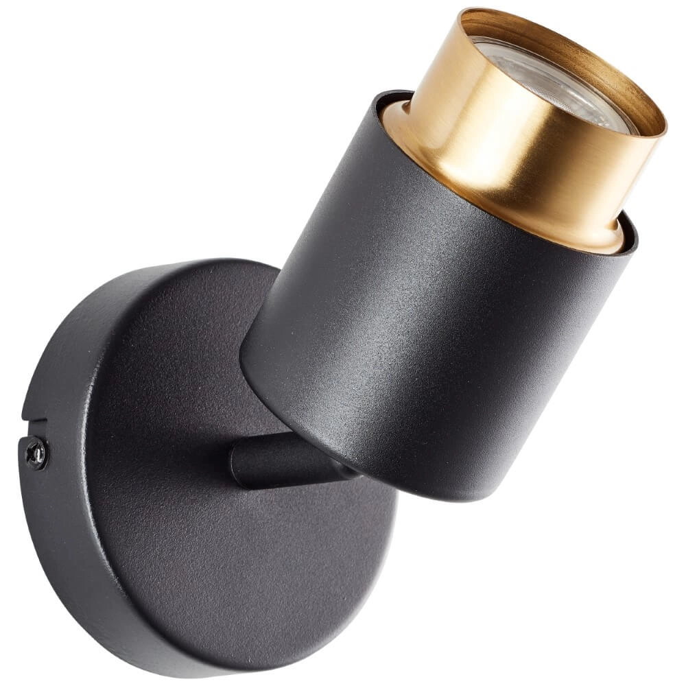 Surface-mounted spot Covelo black with gold Brilliant 4004353441349