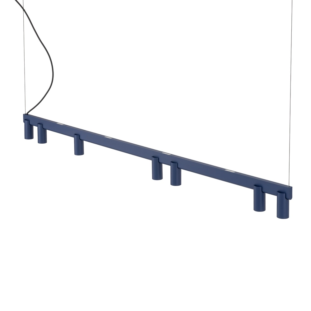 Design pendant lamp Fourty 7-light navy blue