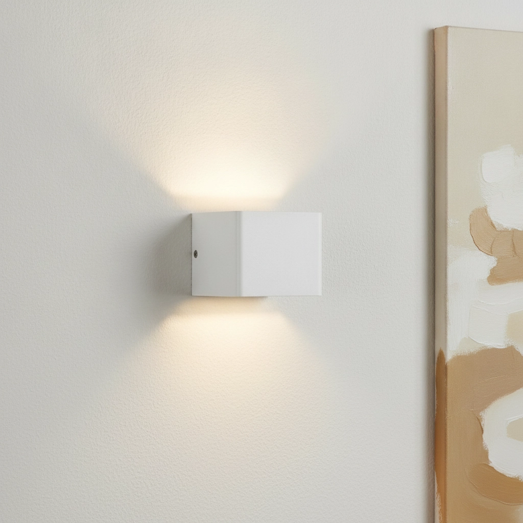 Wall spotlight Epic square white