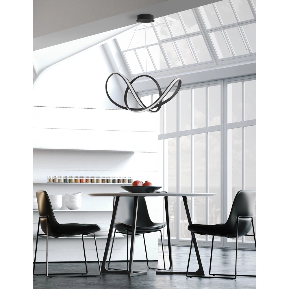 Design pendant lamp Apus black Ø 70cm Lyora 5212017419774