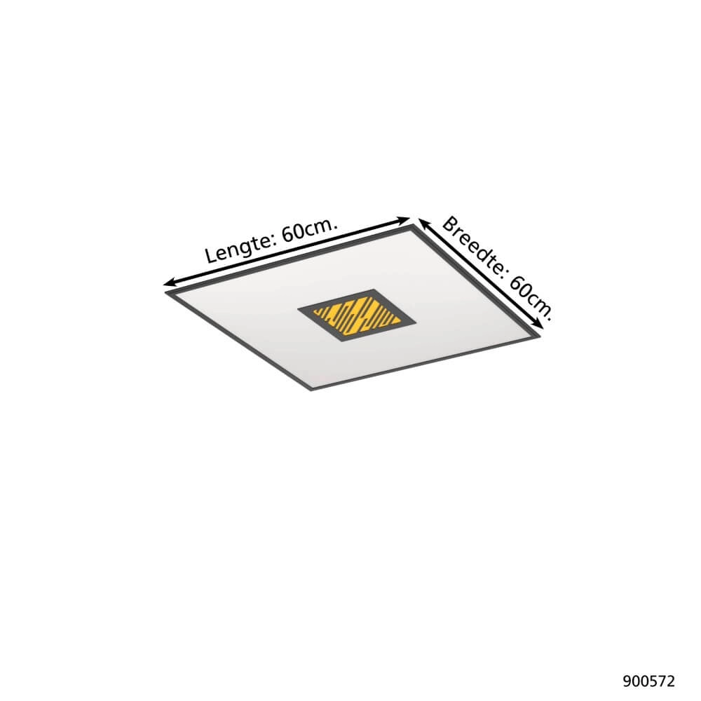 Black LED ceiling light Bordonara 60x60 Eglo 9008606244737