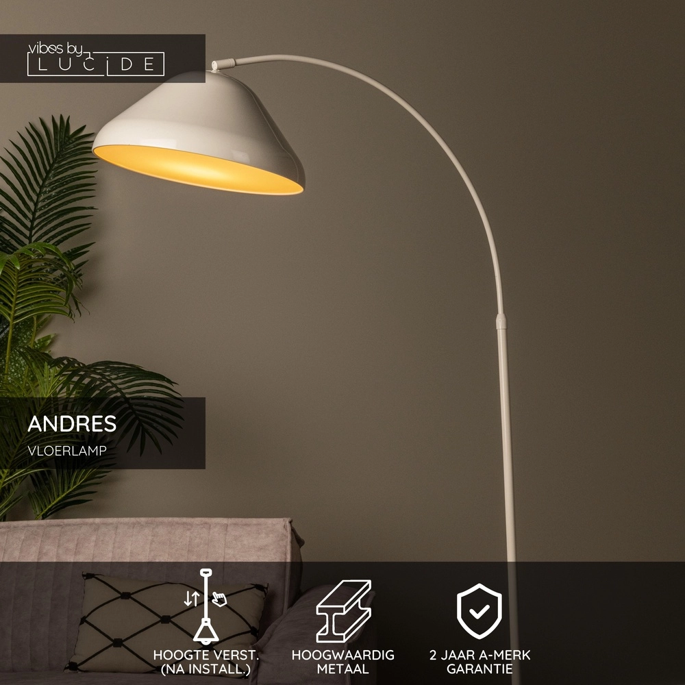 Floor lamp Andres cream Lucide Vibes 5411212650221