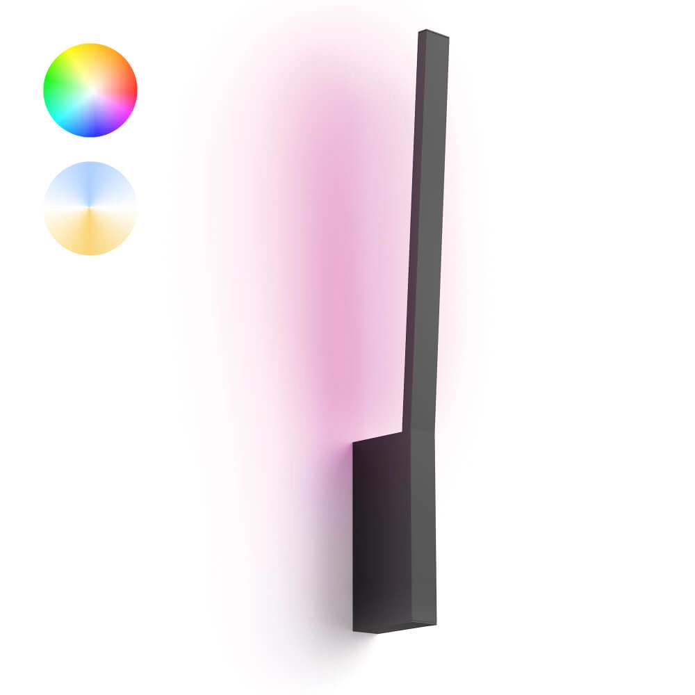 Wall lamp Backlight Hue Liane - White and Color black