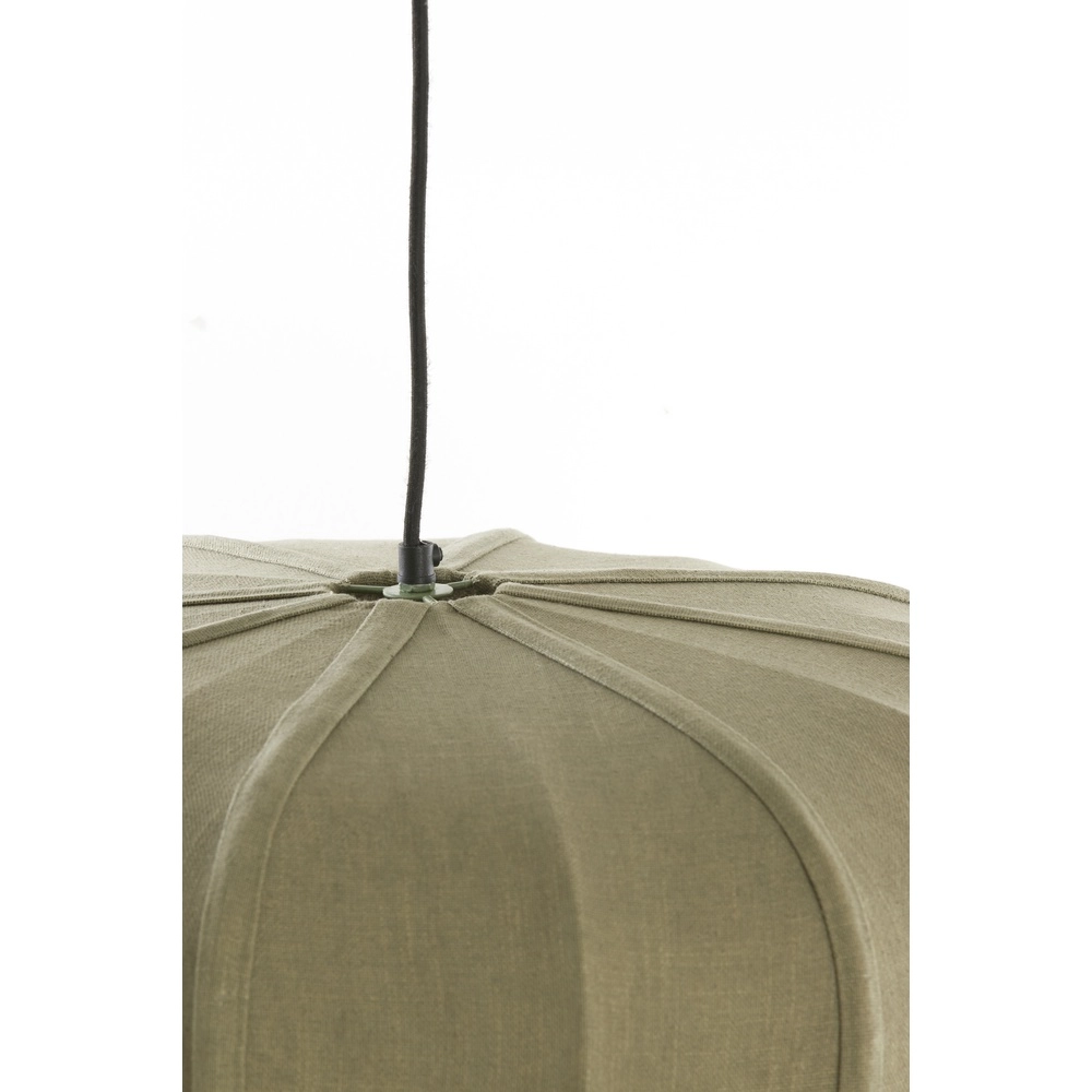 Japandi pendant lamp Zubedo Ø 40cm - olive green Light & Living 8717807835873