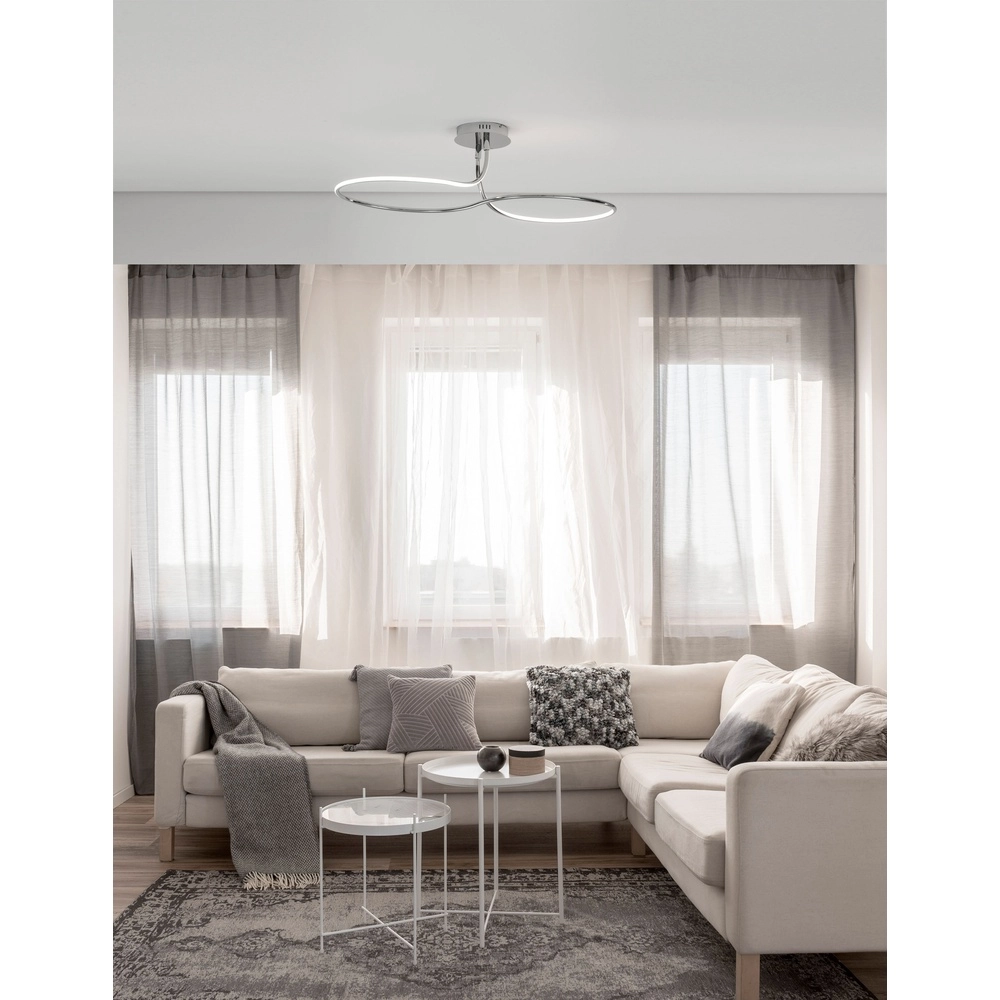 Ceiling lamp Fungo Curl chrome Lyora 5212017419873