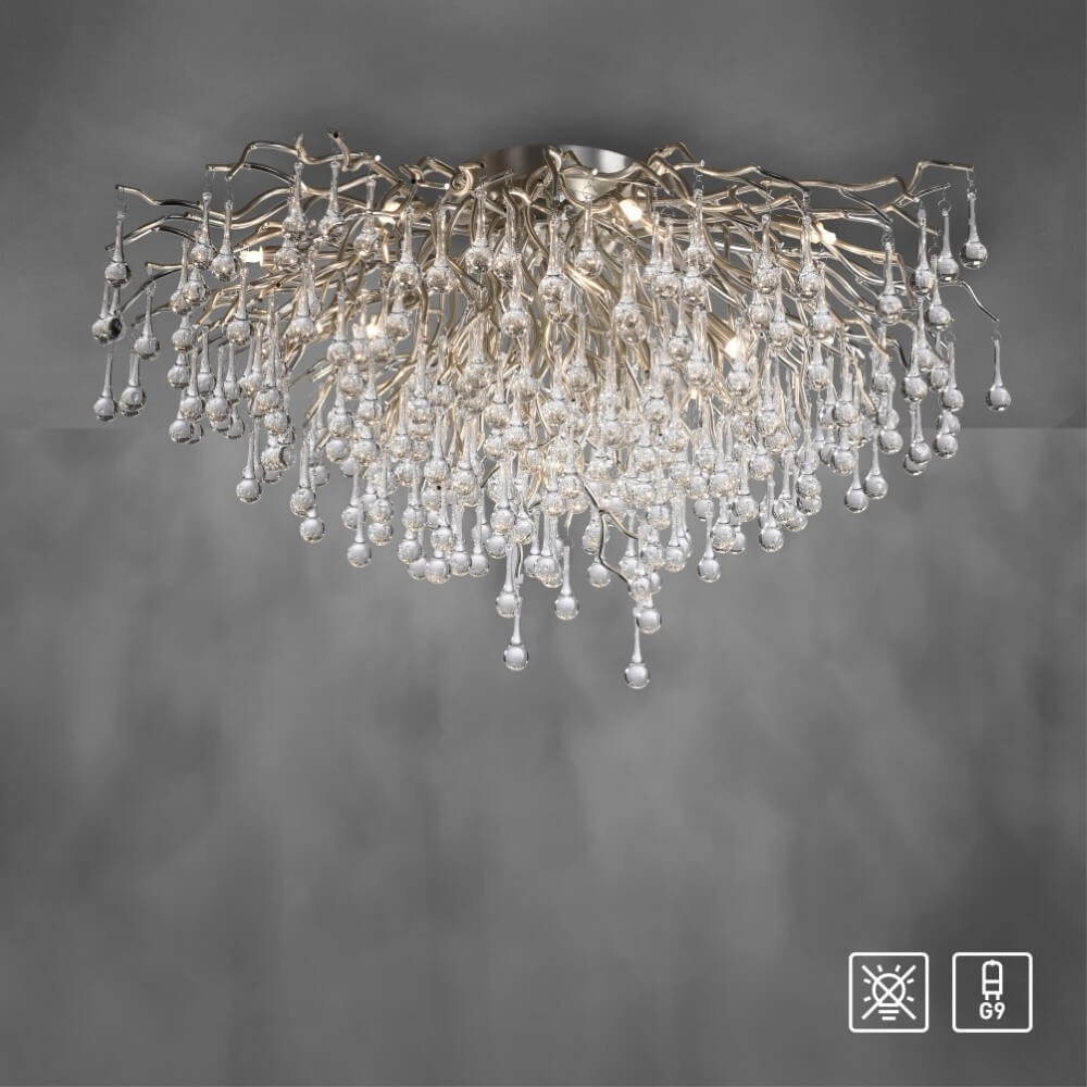 Chandelier Icicle metal 100cm Paul Neuhaus 4012248352113