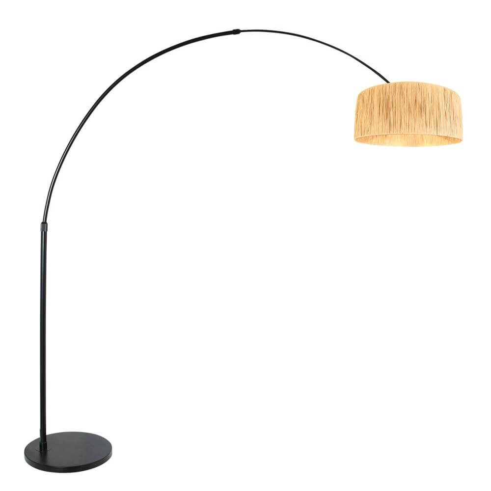 Arc lamp Sparkled Light black with straw shade Steinhauer 8712746172881