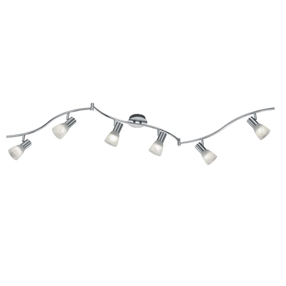 LED ceiling spot Levisto 6-light nickel matt