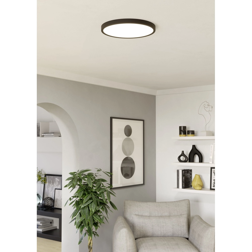 Led ceiling light Fueva 6 round - black - Ø 38,9cm Eglo 9008606330096