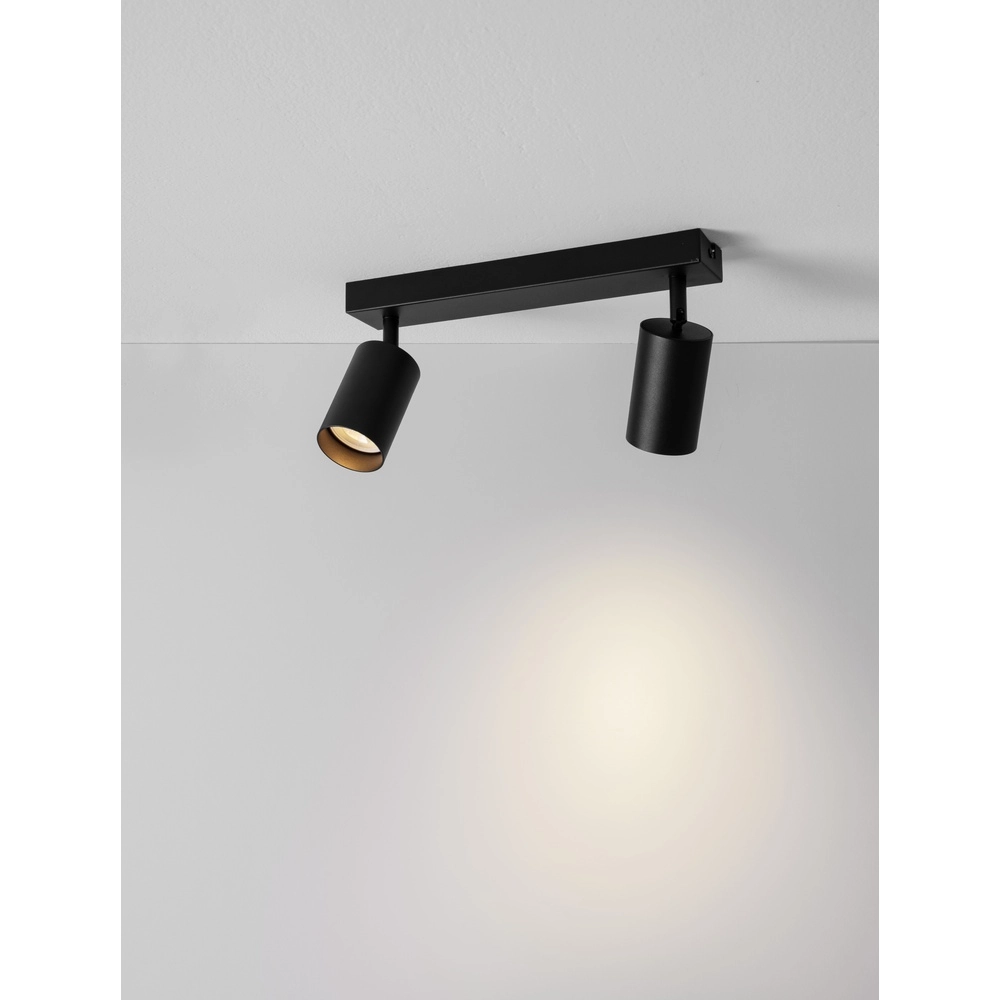 Ceiling spotlight Reig 2-light black Lyora 5212017477934