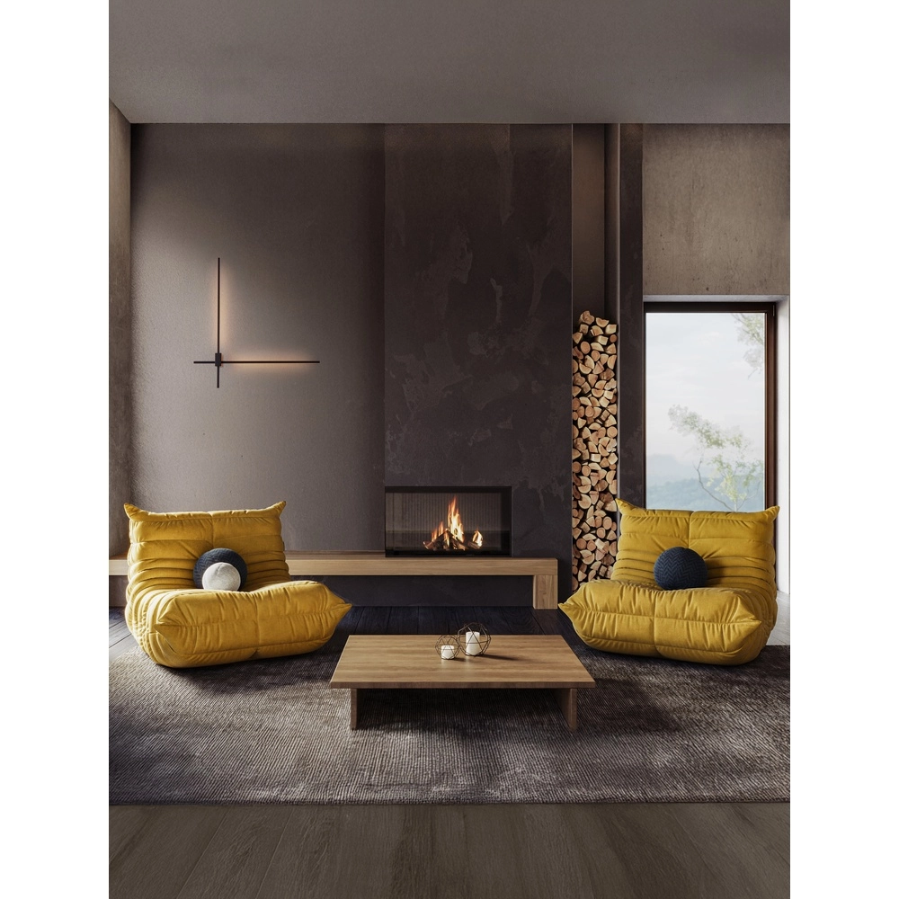 Sleek wall lamp Peak black Lyora 5212017473707