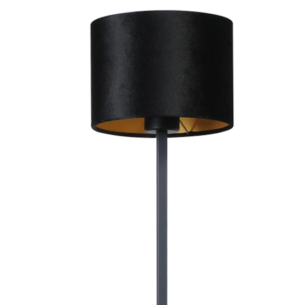 Black floor lamp Venus 150cm with black lampshade Masterlight 8718121204239