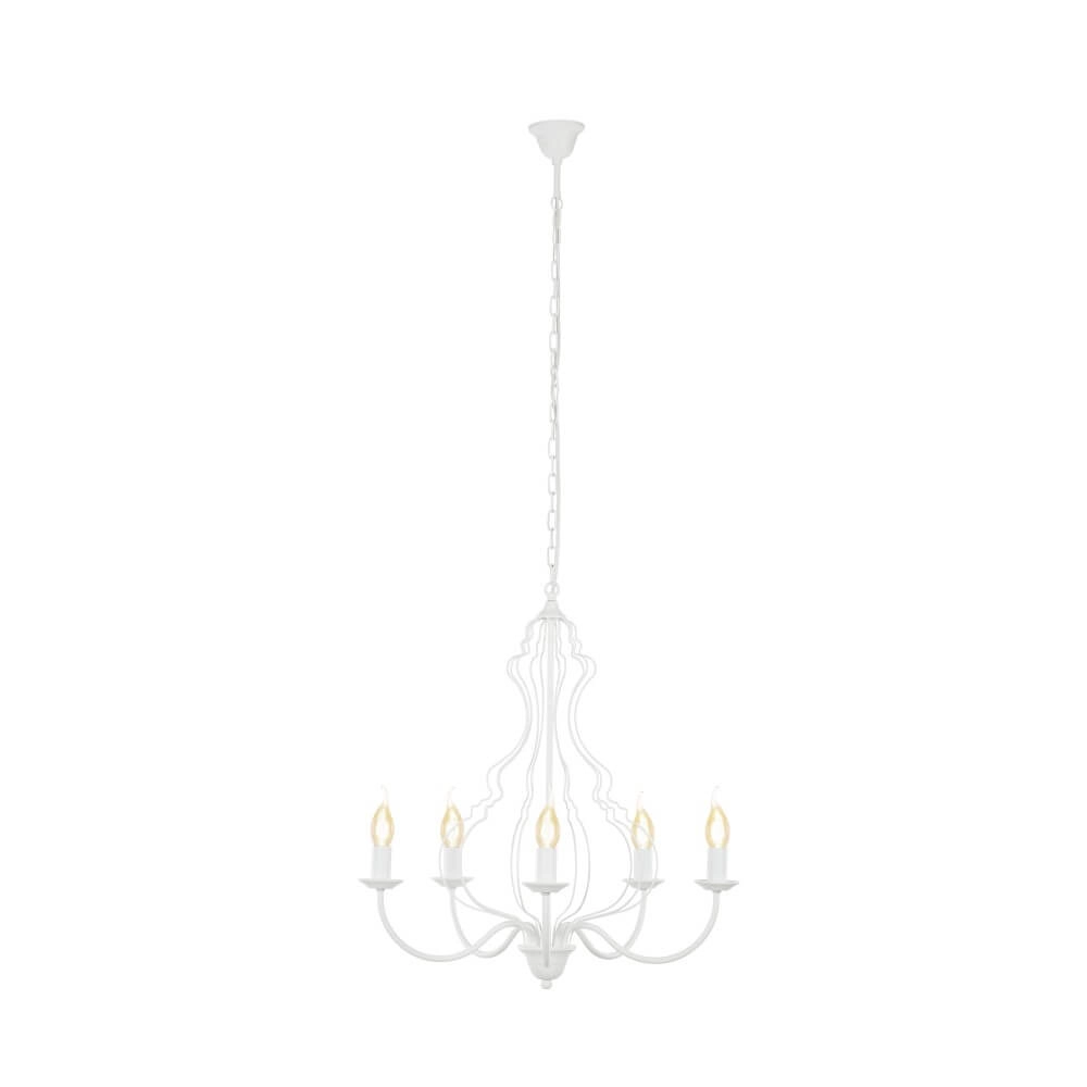 White chandelier Margaret Ø 55cm