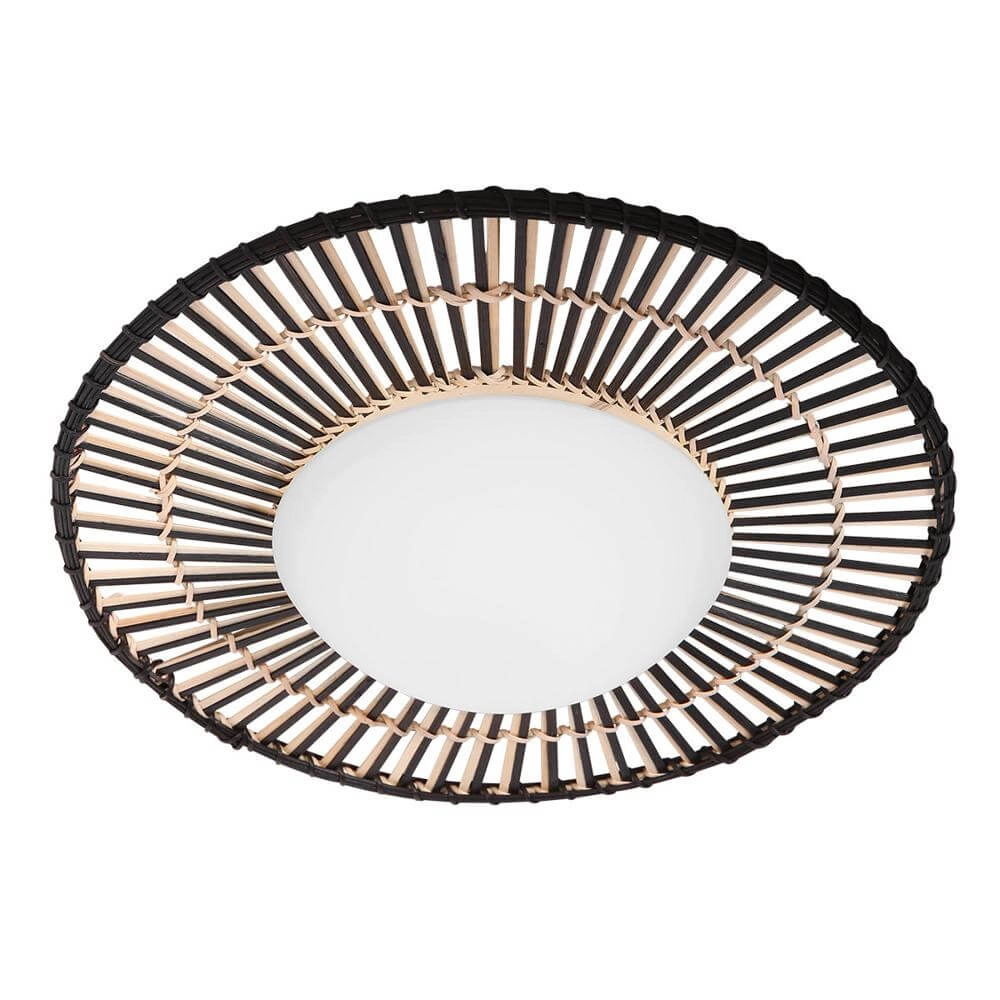 Ceiling lamp Aura black with bamboo Steinhauer 8712746174144
