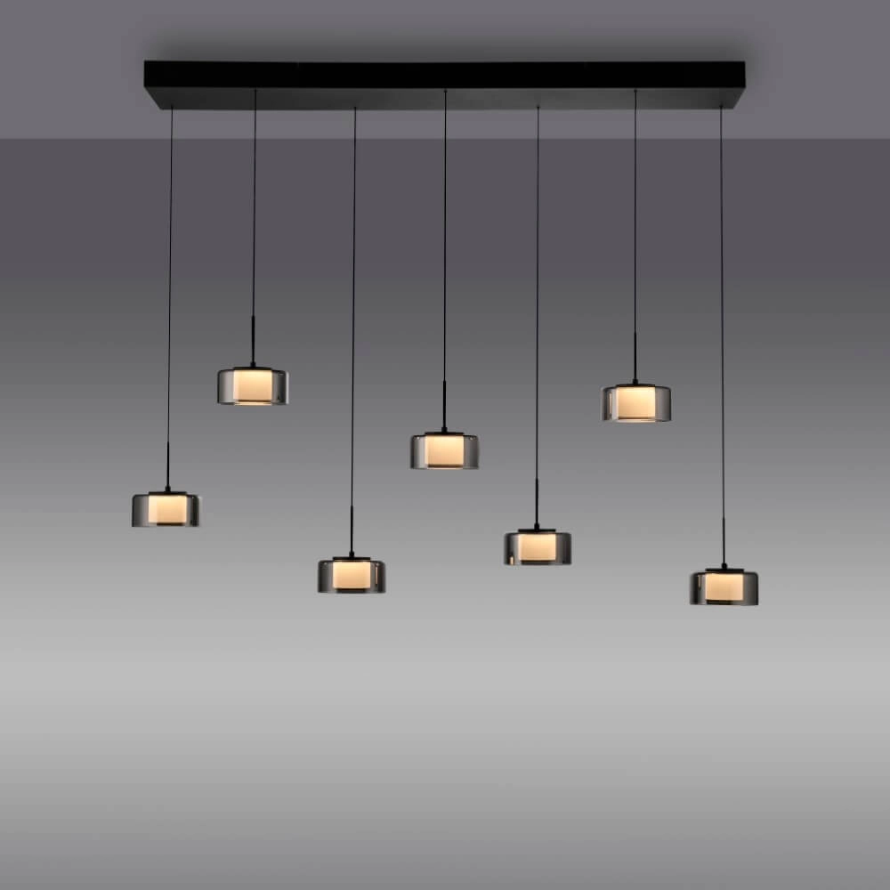 7-light pendant lamp Rika black Paul Neuhaus 4012248383094