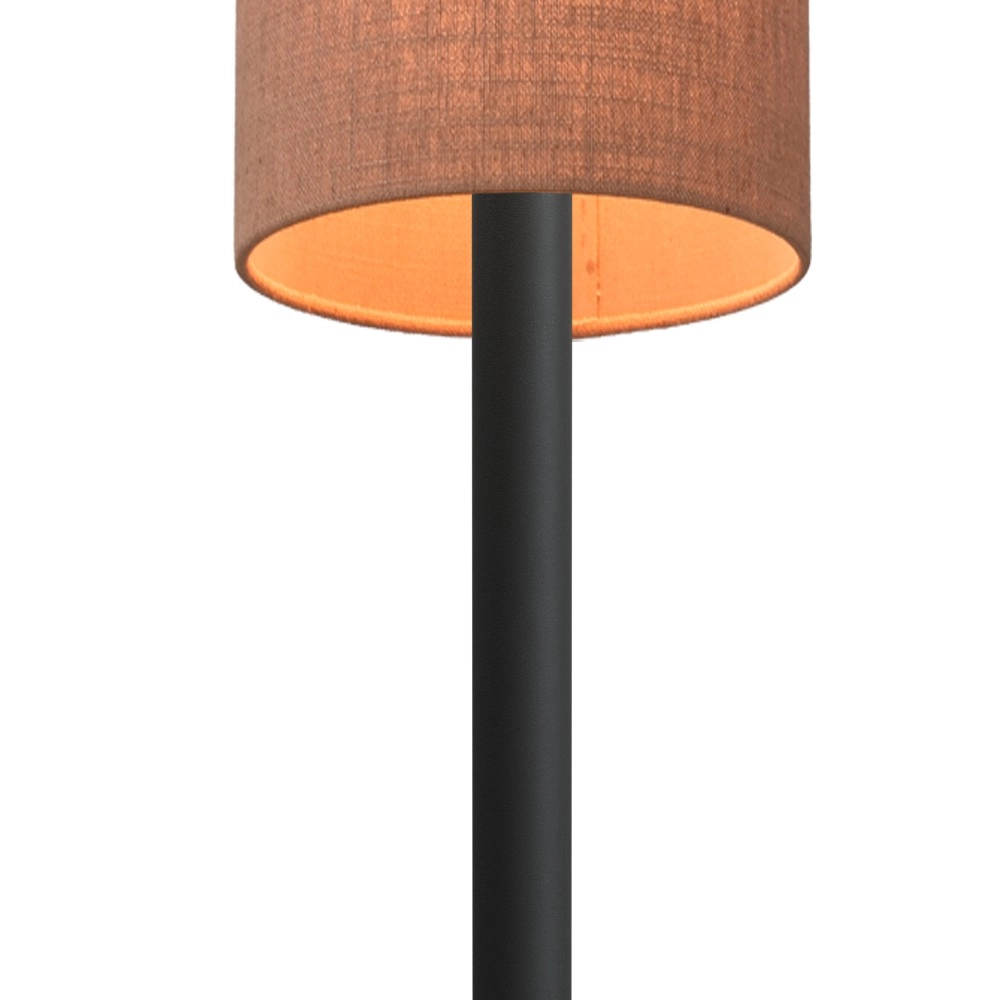 Floor lamp Lisbourg Black with tan beige hood Masterlight