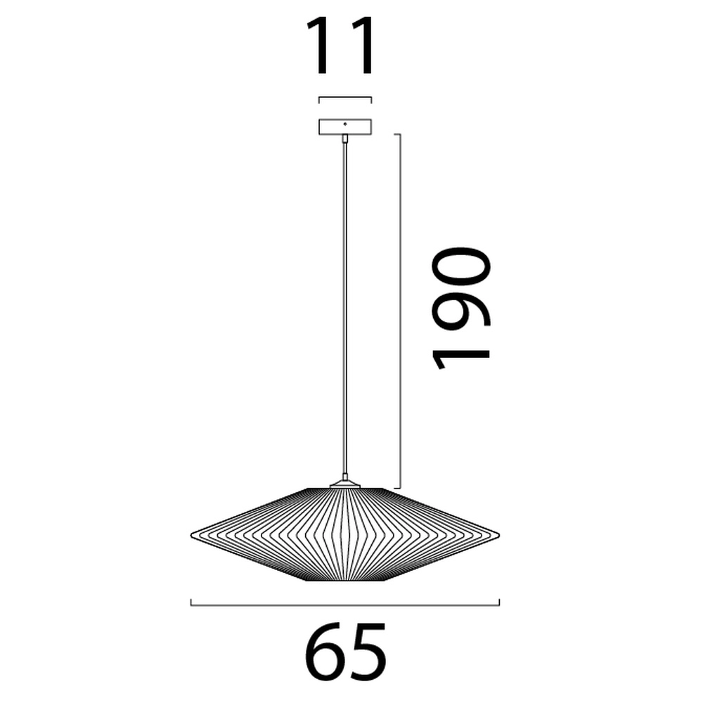Japandi pendant lamp Bicono Ø 65cm Masterlight 8718121344775