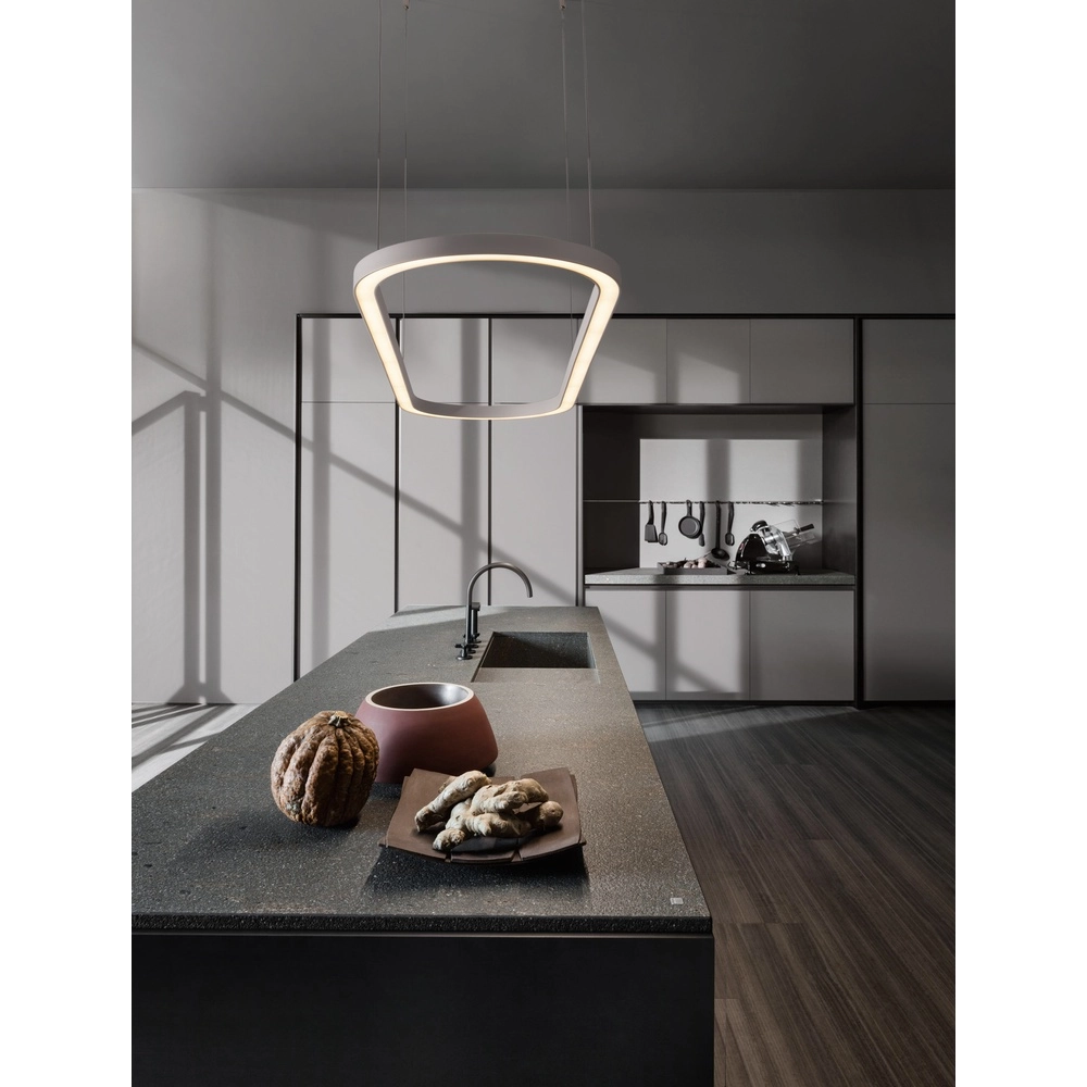 Oval pendant lamp Cuppe white