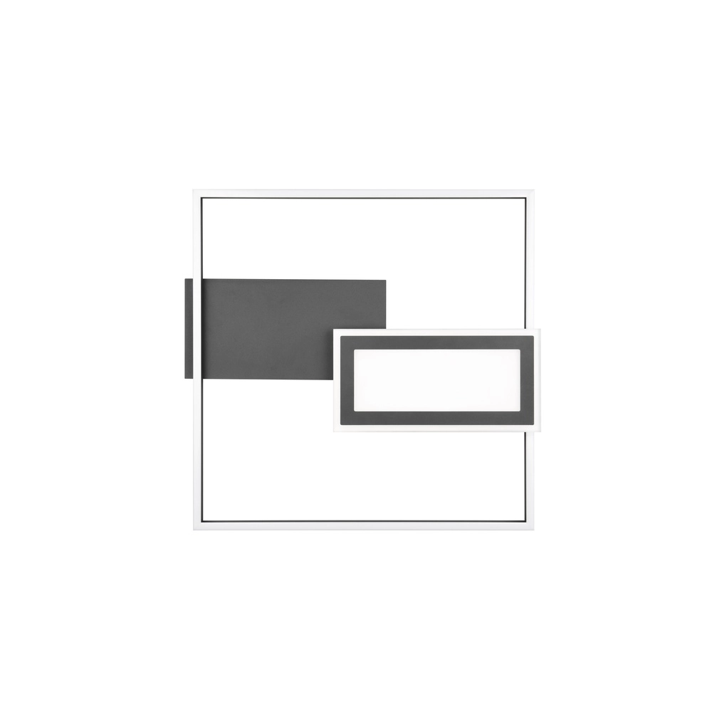 Square ceiling lamp Spiro black 50cm Trio 4017807612455