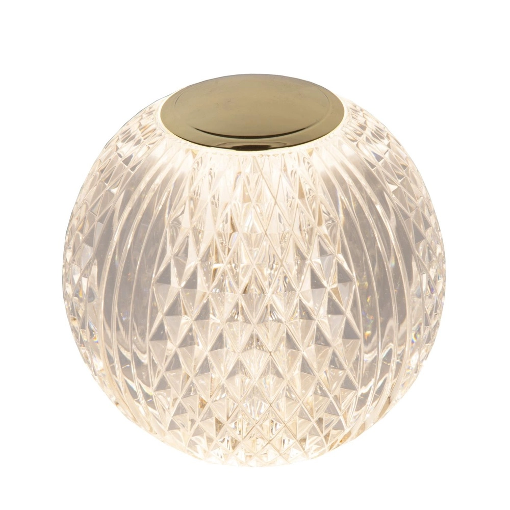 Golden table lamp Cintra rechargeable Ø 11cm - 3000K Lucide 5411212134363