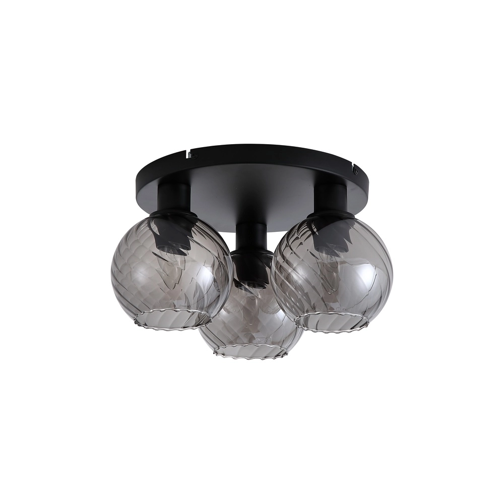Ceiling lamp Radiance 3-light black Searchlight 5053423307305