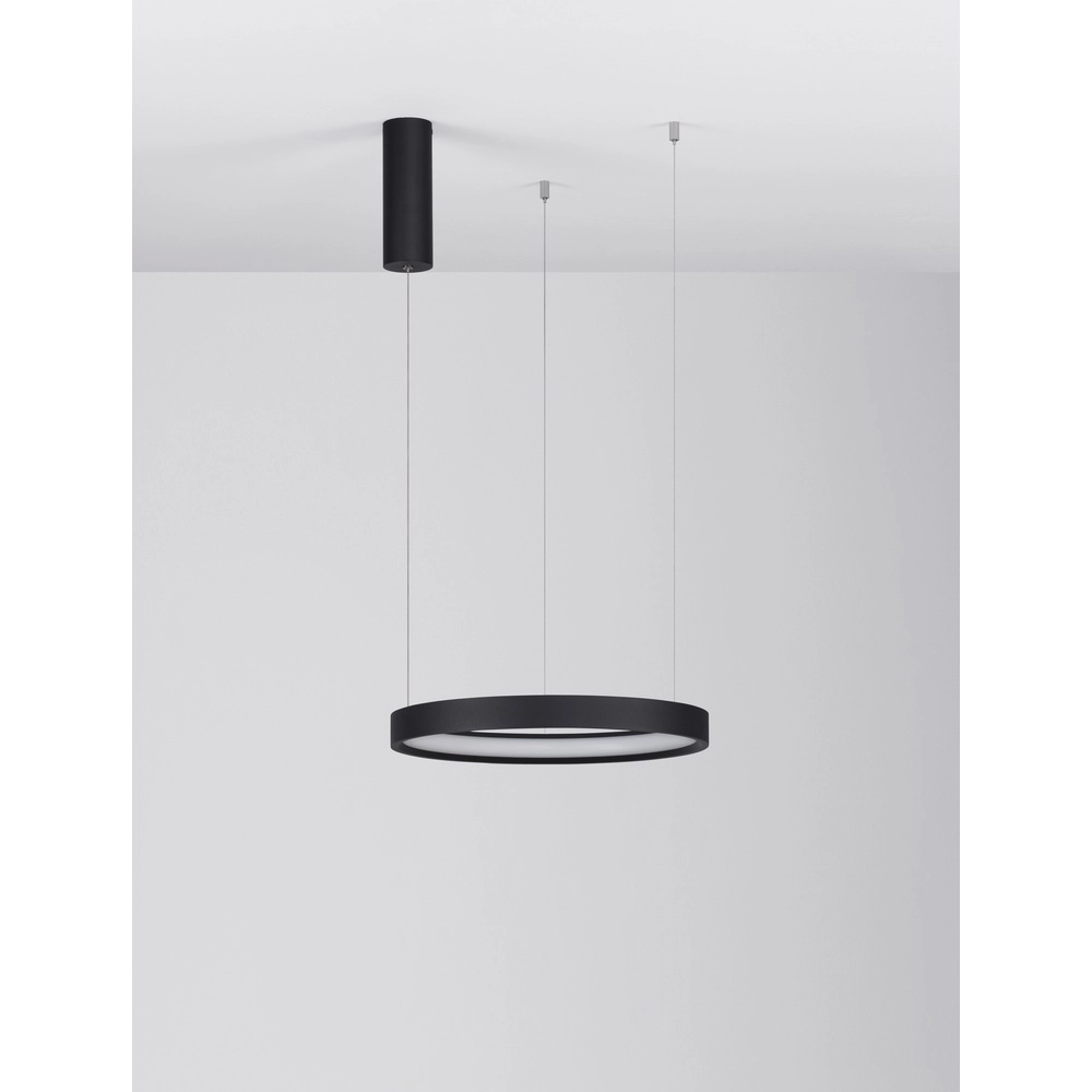 Round pendant lamp Perrine black Ø 40cm Lyora 5212017438379