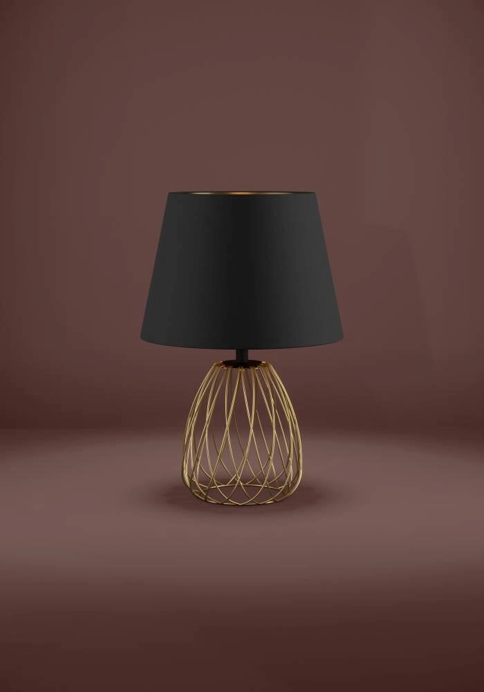 Table lamp Jazminia gold with black cap Stars of Light 9008606221066