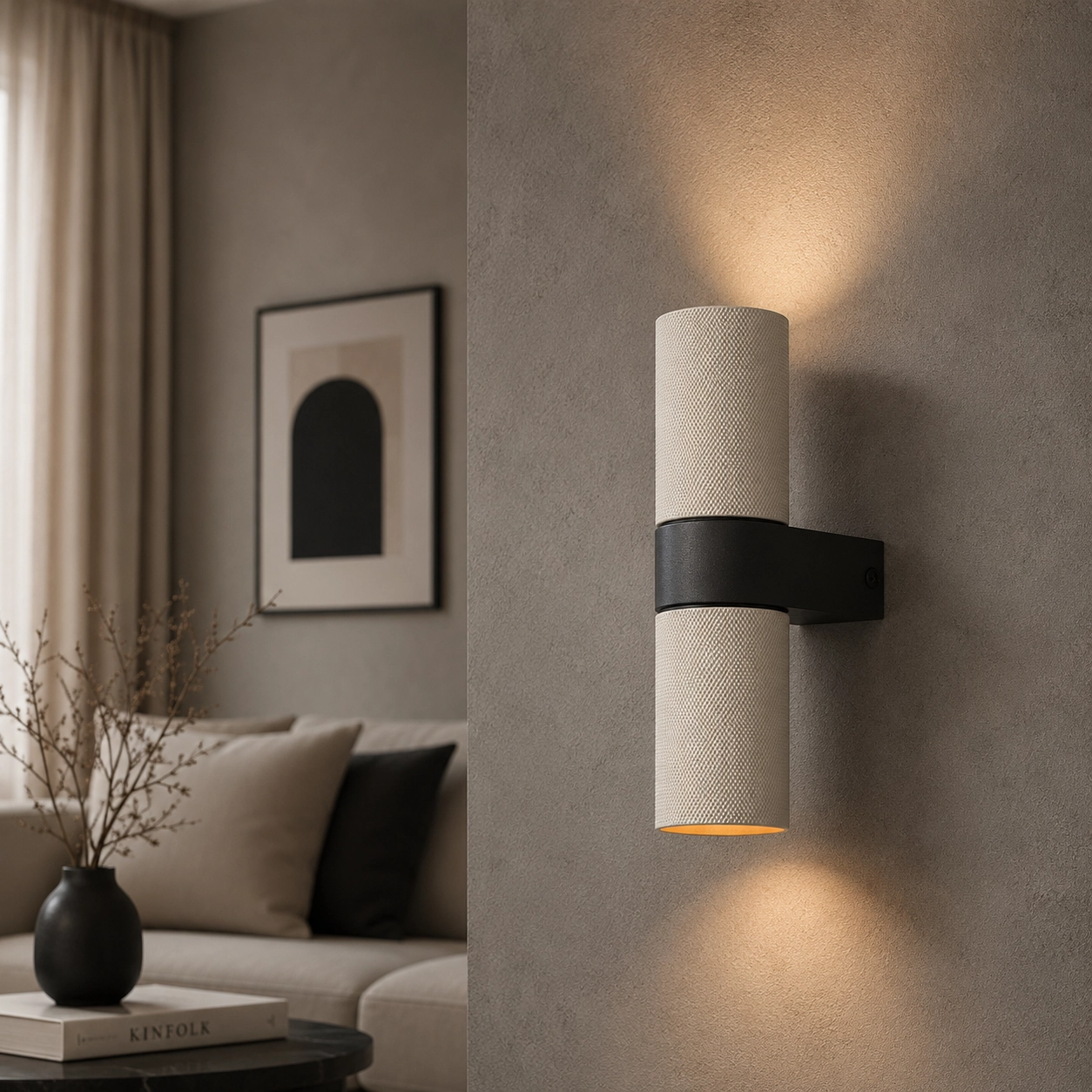 Wall spot structure Grana Sand with black