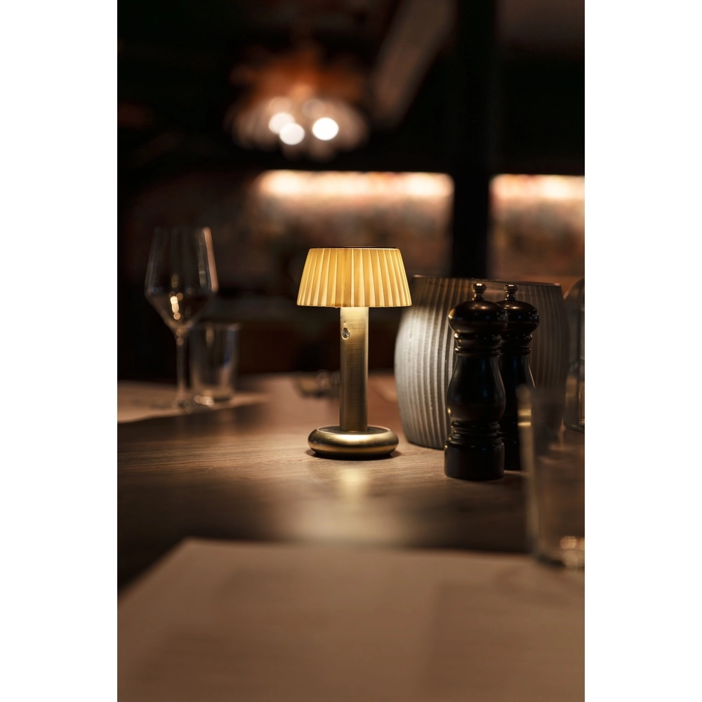 Golden table lamp Grasse Rechargeable KonstSmide 7318300030416