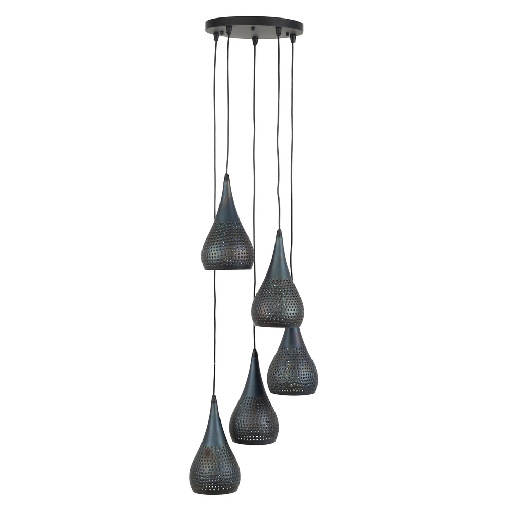 Vide pendant lamp holes Punch 5x E27 Lyora 8716803512832