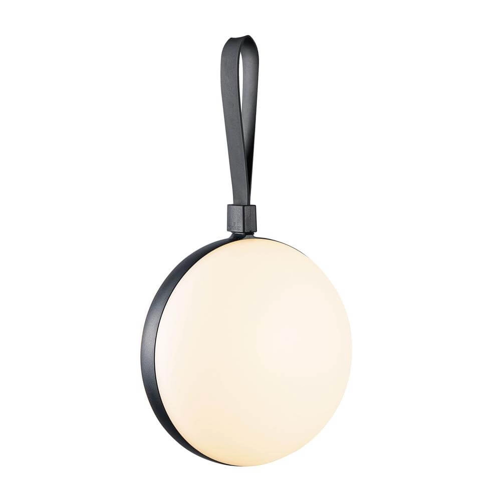 Sleek table lamp Bring To-Go black Ø 16cm