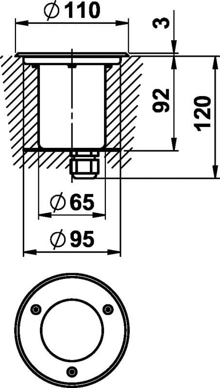 LED recessed spot Correl 3000K - 5w - 11cm Albert 4007235923162
