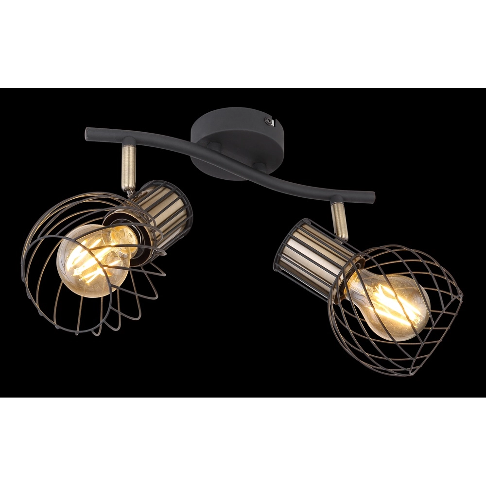 Ceiling lamp Argusto 2-light black Globo 9007371390717